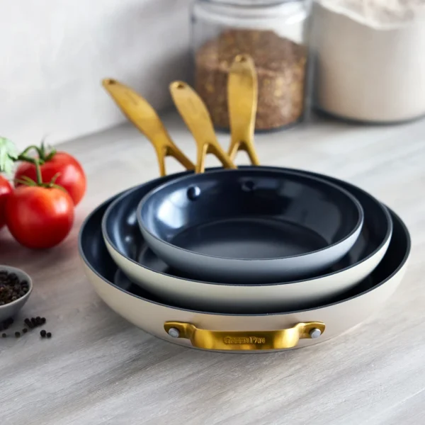 GreenPan Jewel Pro Ceramic Non-Stick 3-piece Fry Pan Set - Image 2