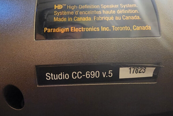 Paradigm Studio CC-690 v5 Center Speaker – Black Ash